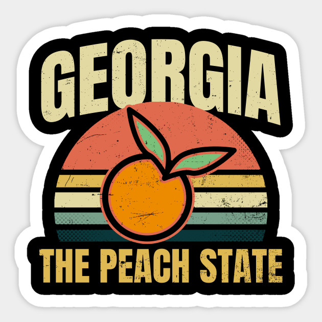 Georgia Peach Shirt | Peach State Gift - Georgia Peach - Sticker